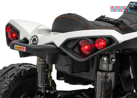 Quad Maverick ATV na akumulator - biały, 2x200W 24V/5Ah, EVA, ekoskóra, LED, pokrowiec [DK-CA002]