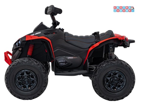 Quad Maverick ATV na akumulator - czerwony, 2x200W 24V/5Ah, EVA, ekoskóra, LED, pokrowiec [DK-CA002]