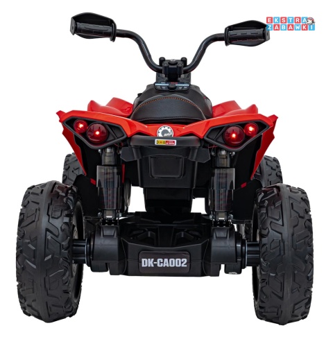 Quad Maverick ATV na akumulator - czerwony, 2x200W 24V/5Ah, EVA, ekoskóra, LED, pokrowiec [DK-CA002]