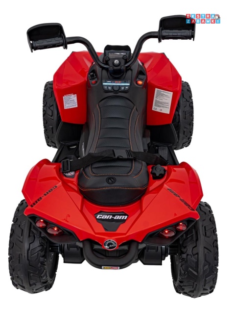 Quad Maverick ATV na akumulator - czerwony, 2x200W 24V/5Ah, EVA, ekoskóra, LED, pokrowiec [DK-CA002]