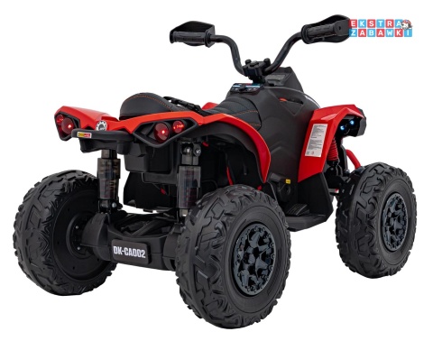 Quad Maverick ATV na akumulator - czerwony, 2x200W 24V/5Ah, EVA, ekoskóra, LED, pokrowiec [DK-CA002]