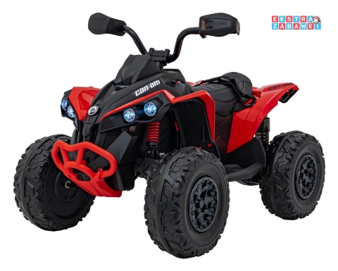 Quad Maverick ATV na akumulator - czerwony, 2x200W 24V/5Ah, EVA, ekoskóra, LED, pokrowiec [DK-CA002]