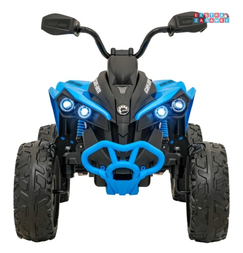 Quad Maverick ATV na akumulator - niebieski, 2x200W 24V/5Ah, EVA, ekoskóra, LED, pokrowiec [DK-CA002]
