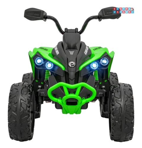 Quad Maverick ATV na akumulator - zielony, 2x200W 24V/5Ah, EVA, ekoskóra, LED, pokrowiec [DK-CA002]
