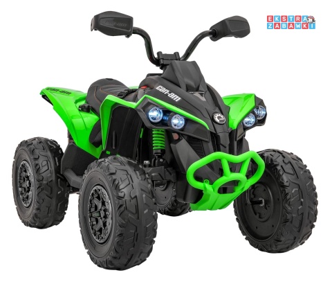 Quad Maverick ATV na akumulator - zielony, 2x200W 24V/5Ah, EVA, ekoskóra, LED, pokrowiec [DK-CA002]