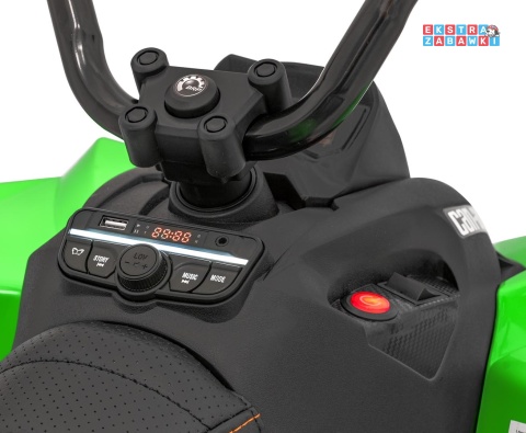 Quad Maverick ATV na akumulator - zielony, 2x200W 24V/5Ah, EVA, ekoskóra, LED, pokrowiec [DK-CA002]
