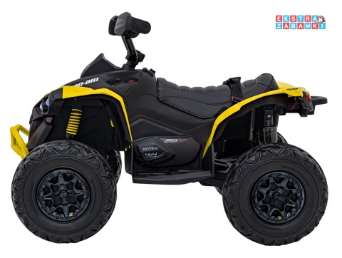 Quad Maverick ATV na akumulator - żółty, 2x200W 24V/5Ah, EVA, ekoskóra, LED, pokrowiec [DK-CA002]