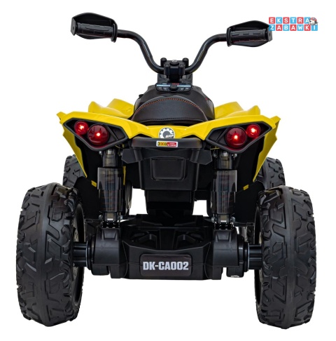 Quad Maverick ATV na akumulator - żółty, 2x200W 24V/5Ah, EVA, ekoskóra, LED, pokrowiec [DK-CA002]
