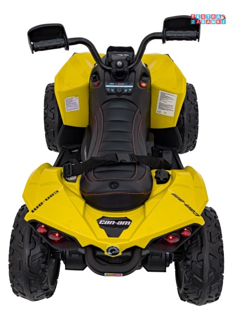 Quad Maverick ATV na akumulator - żółty, 2x200W 24V/5Ah, EVA, ekoskóra, LED, pokrowiec [DK-CA002]