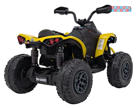 Quad Maverick ATV na akumulator - żółty, 2x200W 24V/5Ah, EVA, ekoskóra, LED, pokrowiec [DK-CA002]