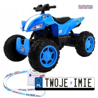 Quad Sport Run na akumulator - niebieski, 4x45W 12V/10Ah, LED, EVA, Radio, MP3 [S2888]