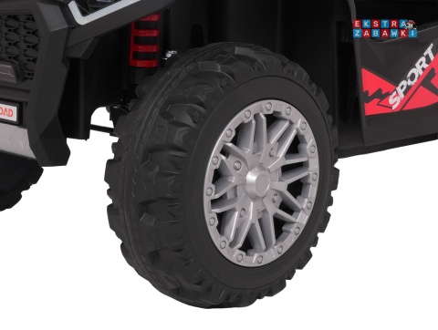 Quad Sport TX ATV na akumulator - czarny, 4x35W 24V/7Ah, pilot, EVA, ekoskóra, Bluetooth [HL699]