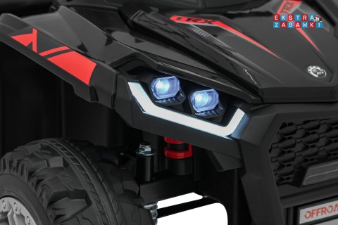 Quad Sport TX ATV na akumulator - czarny, 4x35W 24V/7Ah, pilot, EVA, ekoskóra, Bluetooth [HL699]