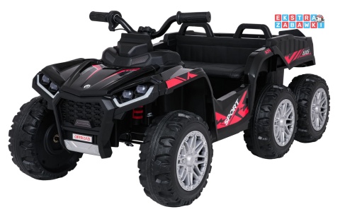 Quad Sport TX ATV na akumulator - czarny, 4x35W 24V/7Ah, pilot, EVA, ekoskóra, Bluetooth [HL699]