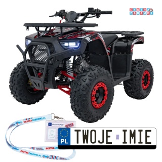 Quad spalinowy 125cc Discoverer - czerwony jednocylindrowy czterosuwowy z zapłonem e-start, automat z rewersem [ATV009.8]