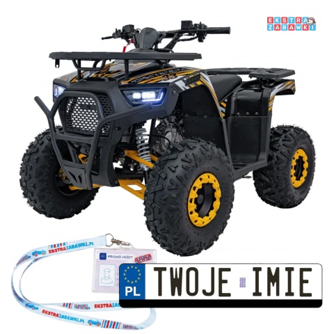 Quad spalinowy 125cc Discoverer - pomarańczowy jednocylindrowy czterosuwowy z zapłonem e-start, automat z rewersem [ATV009.8]