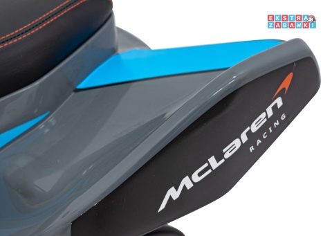 Quad Mclaren Racing MCL 35 na akumulator - szary, 4x35W 12V/10Ah, pilot, ekoskóra, EVA, MP3 [JL212]