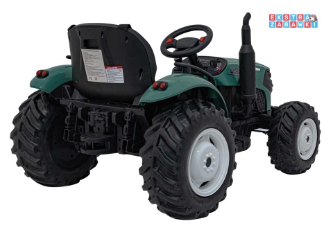 Traktor Grow 1804 na akumulator - ciemnozielony, 2x100W 24V/7Ah, Bluetooth, EVA, pilot, LED, 5-punktowe pasy [HC-306]