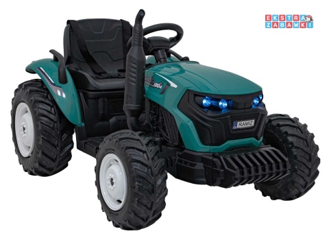 Traktor Grow 1804 na akumulator - ciemnozielony, 2x100W 24V/7Ah, Bluetooth, EVA, pilot, LED, 5-punktowe pasy [HC-306]