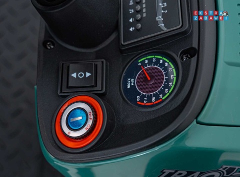 Traktor Grow 1804 na akumulator - ciemnozielony, 2x100W 24V/7Ah, Bluetooth, EVA, pilot, LED, 5-punktowe pasy [HC-306]