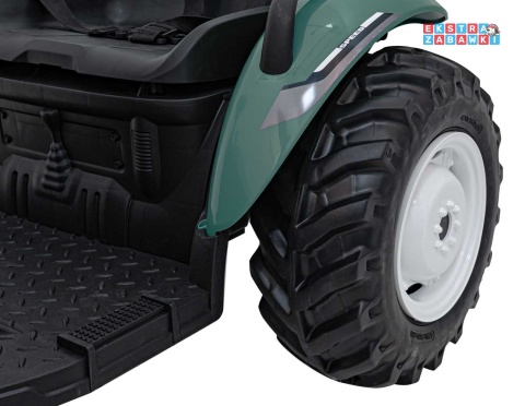 Traktor Grow 1804 na akumulator - ciemnozielony, 2x100W 24V/7Ah, Bluetooth, EVA, pilot, LED, 5-punktowe pasy [HC-306]