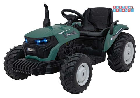 Traktor Grow 1804 na akumulator - ciemnozielony, 2x100W 24V/7Ah, Bluetooth, EVA, pilot, LED, 5-punktowe pasy [HC-306]