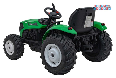 Traktor Grow 1804 na akumulator - zielony, 2x100W 24V/7Ah, Bluetooth, EVA, pilot, LED, 5-punktowe pasy [HC-306]