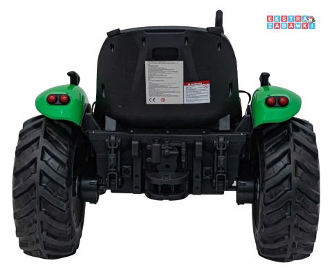 Traktor Grow 1804 na akumulator - zielony, 2x100W 24V/7Ah, Bluetooth, EVA, pilot, LED, 5-punktowe pasy [HC-306]