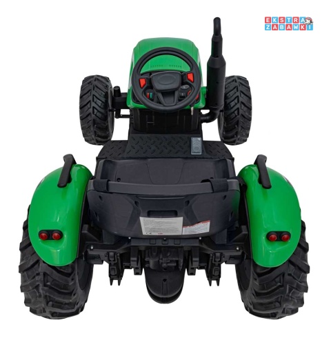 Traktor Grow 1804 na akumulator - zielony, 2x100W 24V/7Ah, Bluetooth, EVA, pilot, LED, 5-punktowe pasy [HC-306]
