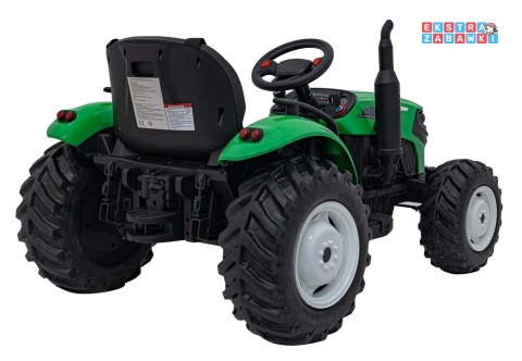 Traktor Grow 1804 na akumulator - zielony, 2x100W 24V/7Ah, Bluetooth, EVA, pilot, LED, 5-punktowe pasy [HC-306]