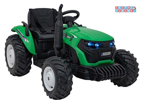 Traktor Grow 1804 na akumulator - zielony, 2x100W 24V/7Ah, Bluetooth, EVA, pilot, LED, 5-punktowe pasy [HC-306]