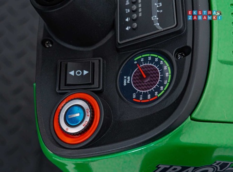 Traktor Grow 1804 na akumulator - zielony, 2x100W 24V/7Ah, Bluetooth, EVA, pilot, LED, 5-punktowe pasy [HC-306]