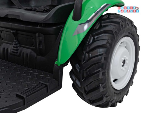Traktor Grow 1804 na akumulator - zielony, 2x100W 24V/7Ah, Bluetooth, EVA, pilot, LED, 5-punktowe pasy [HC-306]