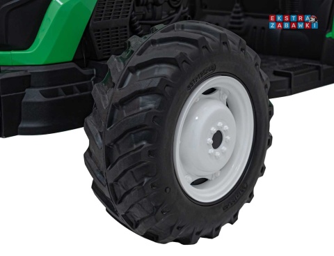 Traktor Grow 1804 na akumulator - zielony, 2x100W 24V/7Ah, Bluetooth, EVA, pilot, LED, 5-punktowe pasy [HC-306]