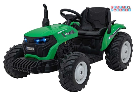 Traktor Grow 1804 na akumulator - zielony, 2x100W 24V/7Ah, Bluetooth, EVA, pilot, LED, 5-punktowe pasy [HC-306]