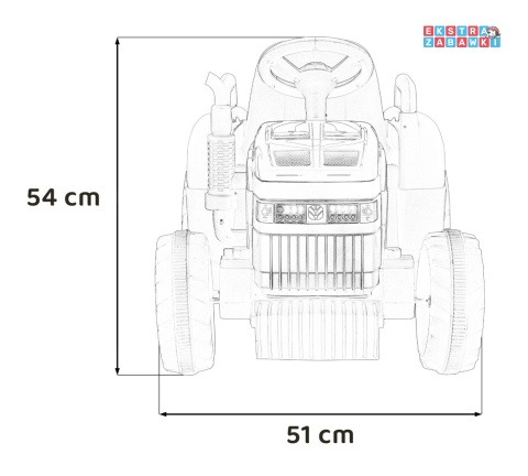 Traktor z przyczepą New Holland T7 na akumulator - niebieski, 2x35W 12V/7Ah, panel muzyczny, LED, AUX [A009B]