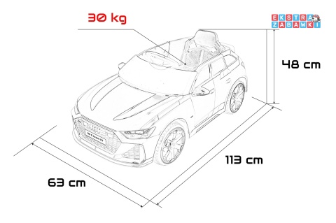 Audi RS6 Avant na akumulator - różowy, 4x35W 12V/9Ah, pilot, EVA, LED, pokrowiec [QLS-8620]