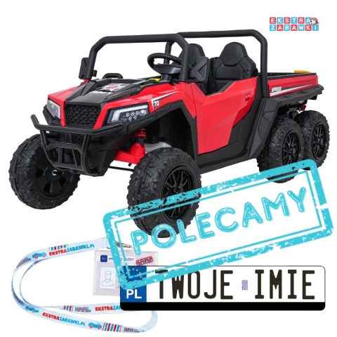 Farmer Truck X-POWER na akumulator - czerwony, 4x200W 24V7Ah, elektryczny kiper, pilot, Bluetooth, LED, EVA [XB-1038A]