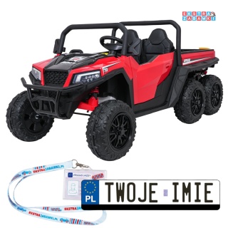 Farmer Truck X-POWER na akumulator - czerwony, 4x200W 24V7Ah, elektryczny kiper, pilot, Bluetooth, LED, EVA [XB-1038A]