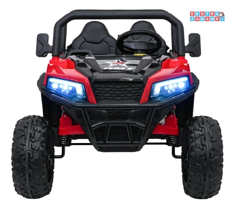 Farmer Truck X-POWER na akumulator - czerwony, 4x200W 24V7Ah, elektryczny kiper, pilot, Bluetooth, LED, EVA [XB-1038A]
