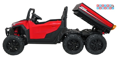 Farmer Truck X-POWER na akumulator - czerwony, 4x200W 24V7Ah, elektryczny kiper, pilot, Bluetooth, LED, EVA [XB-1038A]