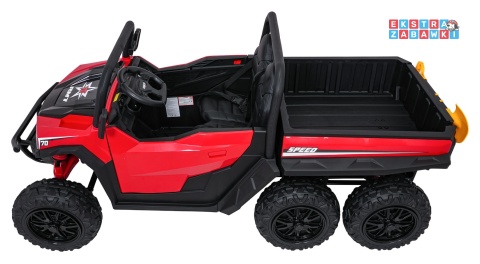 Farmer Truck X-POWER na akumulator - czerwony, 4x200W 24V7Ah, elektryczny kiper, pilot, Bluetooth, LED, EVA [XB-1038A]
