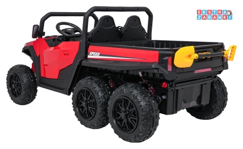 Farmer Truck X-POWER na akumulator - czerwony, 4x200W 24V7Ah, elektryczny kiper, pilot, Bluetooth, LED, EVA [XB-1038A]