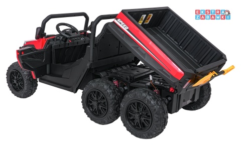 Farmer Truck X-POWER na akumulator - czerwony, 4x200W 24V7Ah, elektryczny kiper, pilot, Bluetooth, LED, EVA [XB-1038A]