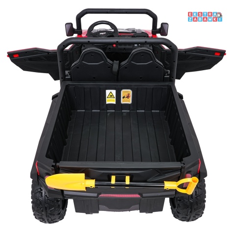 Farmer Truck X-POWER na akumulator - czerwony, 4x200W 24V7Ah, elektryczny kiper, pilot, Bluetooth, LED, EVA [XB-1038A]