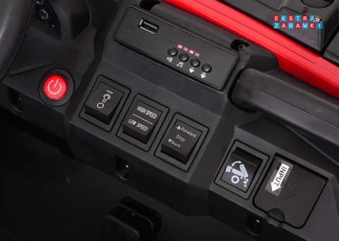 Farmer Truck X-POWER na akumulator - czerwony, 4x200W 24V7Ah, elektryczny kiper, pilot, Bluetooth, LED, EVA [XB-1038A]