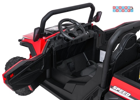 Farmer Truck X-POWER na akumulator - czerwony, 4x200W 24V7Ah, elektryczny kiper, pilot, Bluetooth, LED, EVA [XB-1038A]