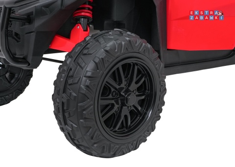 Farmer Truck X-POWER na akumulator - czerwony, 4x200W 24V7Ah, elektryczny kiper, pilot, Bluetooth, LED, EVA [XB-1038A]