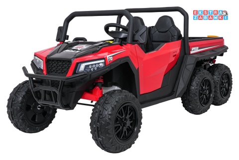 Farmer Truck X-POWER na akumulator - czerwony, 4x200W 24V7Ah, elektryczny kiper, pilot, Bluetooth, LED, EVA [XB-1038A]