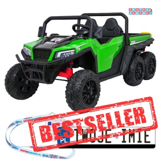 Farmer Truck X-POWER na akumulator - zielony, 4x200W 24V7Ah, elektryczny kiper, pilot, Bluetooth, LED, EVA [XB-1038A] [S]
